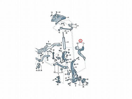 ロアアーム(コントロールアーム) フロント 右側 (後ろ) AUDI(アウディ) [8W0407694B]