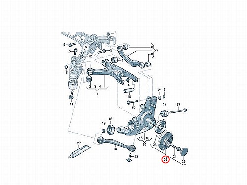 ホイール ハブベアリング リア 左右共通 AUDI(アウディ) [8W0598611B]