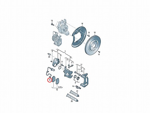 ブレーキパッドセンサー(ディスクパッドセンサー) リア AUDI(アウディ) [8W0615121E]
