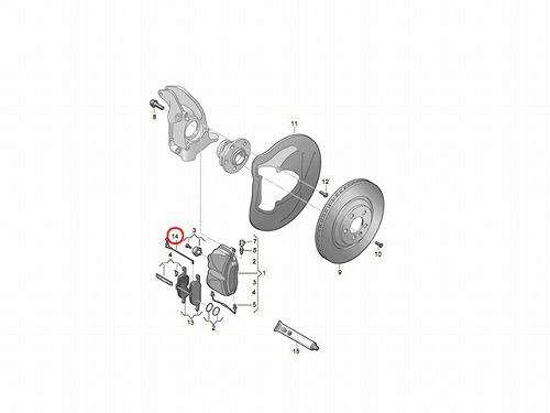 ブレーキパッドセンサー(ディスクパッドセンサー) フロント AUDI(アウディ) [8W0615121H]