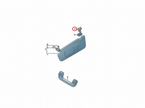 純正 サンバイザークリップ AUDI(アウディ) [8W0857562A4PK]