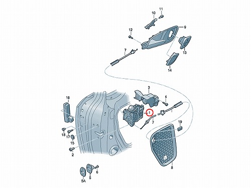 純正 ドアロック アクチュエーター フロント 左側 AUDI(アウディ) [8X2837015B]