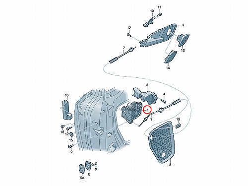 純正 ドアロック アクチュエーター フロント 右側 AUDI(アウディ) [8X2837016B]