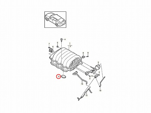 インテークマニホールドガスケット(インマニガスケット) Porsche(ポルシェ) [94611014602]