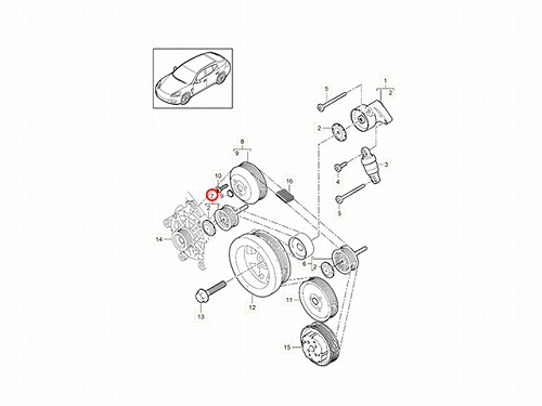 アイドラープーリー Porsche(ポルシェ) [94810211821]
