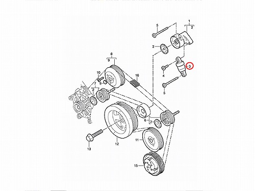 ベルトテンショナーダンパー Porsche(ポルシェ) [94810226121]