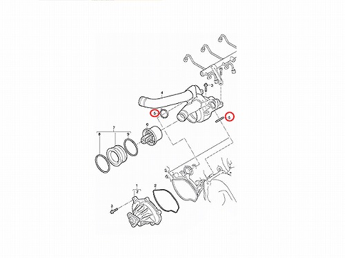 サーモスタットハウジングガスケット Porsche(ポルシェ) [94810612402]