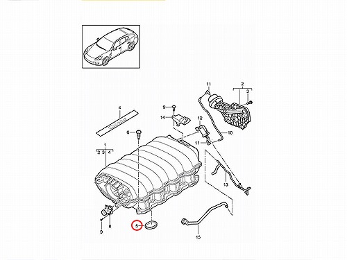 インテークマニホールドガスケット(インマニガスケット) Porsche(ポルシェ) [94811014601]