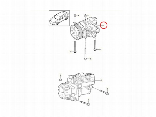 エアコンコンプレッサー Porsche(ポルシェ) [94812601103]