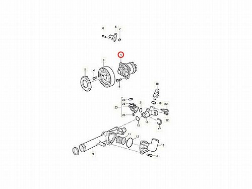 ウォーターポンプ Porsche(ポルシェ) [95510603301]