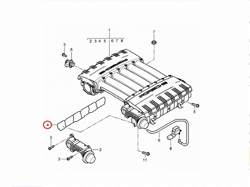インテークマニホールドガスケット(インマニガスケット) Porsche(ポルシェ) [95511014700]