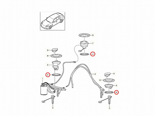 フューエルポンプガスケット Porsche(ポルシェ) [95520113301]