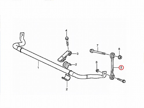 スタビリンクロッド フロント 左右共通 Porsche(ポルシェ) [95534306900]