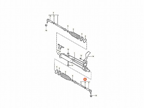 タイロッド(ラックエンド)ASSY 左側 Porsche(ポルシェ) [95534703122]