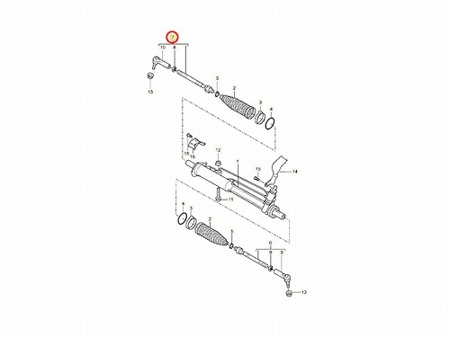 タイロッド(ラックエンド)ASSY 右側 Porsche(ポルシェ) [95534703222]