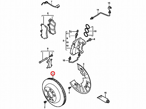 ブレーキローター(ディスクローター) フロント VW(フォルクスワーゲン) [95535140141]