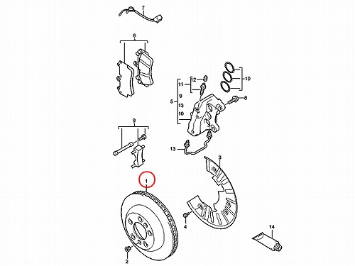 ブレーキローター(ディスクローター) フロント Porsche(ポルシェ) [95535140300]