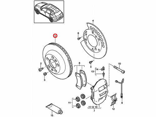 ブレーキローター(ディスクローター) リア VW(フォルクスワーゲン) [95535240131]