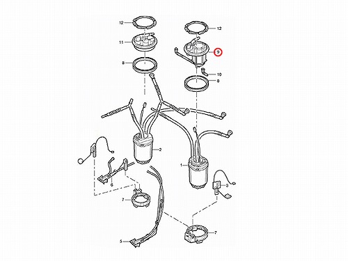 フューエルフランジ(フューエルフィルター付) Porsche(ポルシェ) [95562042100]