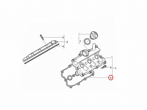タペットカバーガスケット Porsche(ポルシェ) [95810523101]