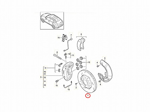 ブレーキローター(ディスクローター) フロント Porsche(ポルシェ) [95835140301]