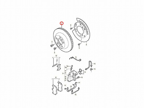 ブレーキローター(ディスクローター) リア Porsche(ポルシェ) [95835240150]