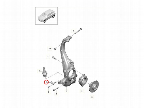 ABSセンサー(スピードセンサー) フロント 右側 Porsche(ポルシェ)  [95B927804B]