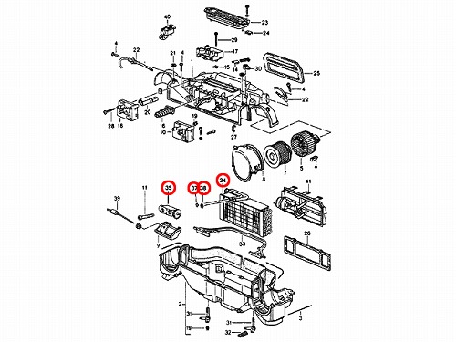 エアコンエバポレーター&エキパン&Oリングセット Porsche(ポルシェ) [96457390100-S]