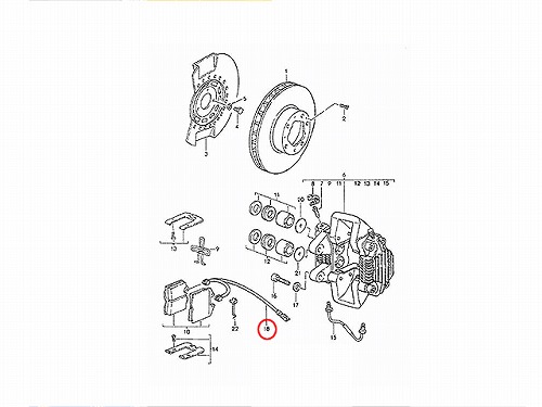ブレーキパッドセンサー(ディスクパッドセンサー) フロント Porsche(ポルシェ) [96461236302]