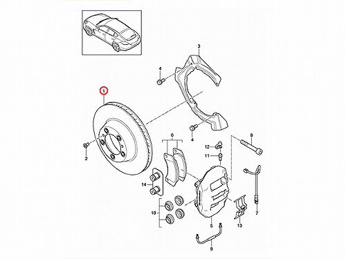 ブレーキローター(ディスクローター) リア Porsche(ポルシェ) [97035240300]