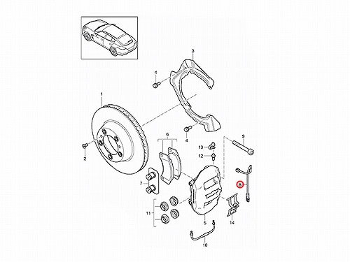 ブレーキパッドセンサー(ディスクパッドセンサー) リア Porsche(ポルシェ) [97060914500]