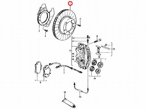 ブレーキローター(ディスクローター) フロント Porsche(ポルシェ) [98735140101]