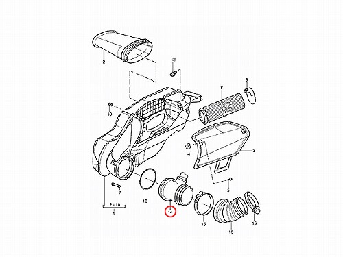 エアマスセンサー(エアフロセンサー) Porsche(ポルシェ) [98760612500]