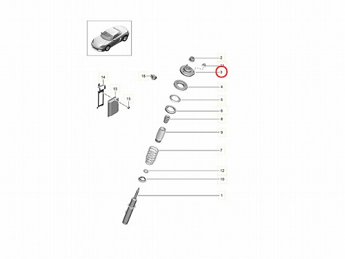 アッパーマウント フロント Porsche(ポルシェ) [99134301502]