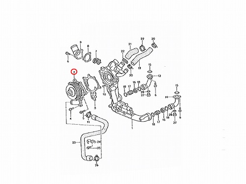 ウォーターポンプ Porsche(ポルシェ) [99610601176]