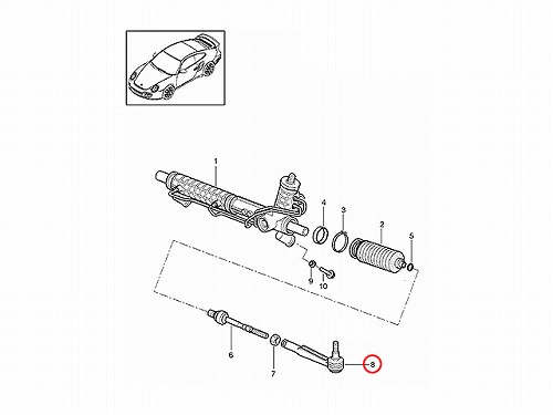 タイロッドエンド 左右共通 Porsche(ポルシェ) [99634713104]
