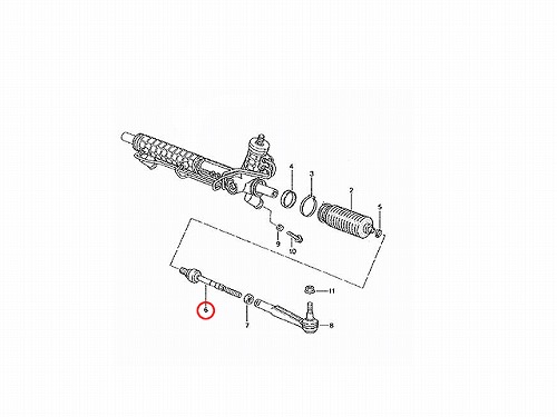 インナータイロッド(ラックエンド) 左右共通 Porsche(ポルシェ) [99634732203]