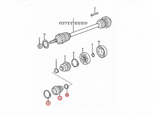 ドライブシャフトブーツキット フロント アウター Porsche(ポルシェ) [99634929100]