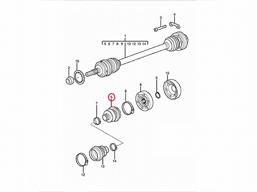 ドライブシャフトブーツキット フロント インナー Porsche(ポルシェ) [99634929300]