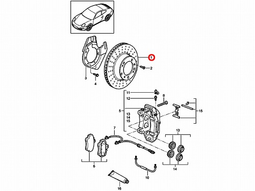 ブレーキローター(ディスクローター) フロント Porsche(ポルシェ) [99635140903]