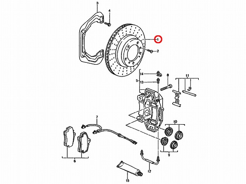 ブレーキローター(ディスクローター) リア Porsche(ポルシェ) [99635240104]