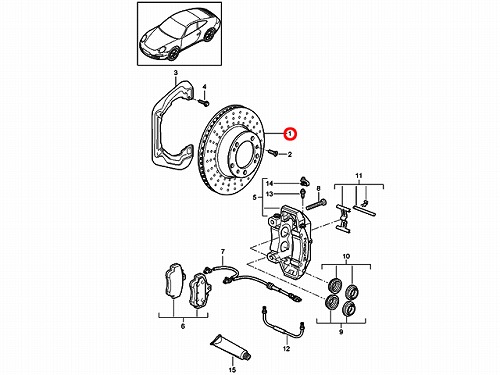 ブレーキローター(ディスクローター) リア Porsche(ポルシェ) [99635240501]