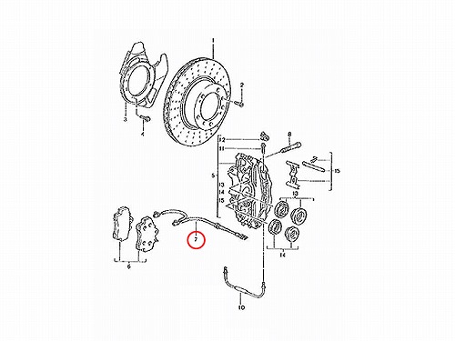 ブレーキパッドセンサー(ディスクパッドセンサー) Porsche(ポルシェ) [99661236500]