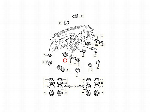 ヘッドライトスイッチ(ヘッドランプスイッチ) Porsche(ポルシェ) [99661353500]