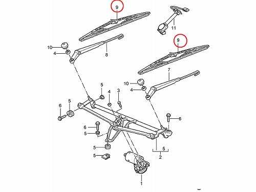 ワイパーブレード 左右セット フロント用 AUDI(アウディ) [99662890108]