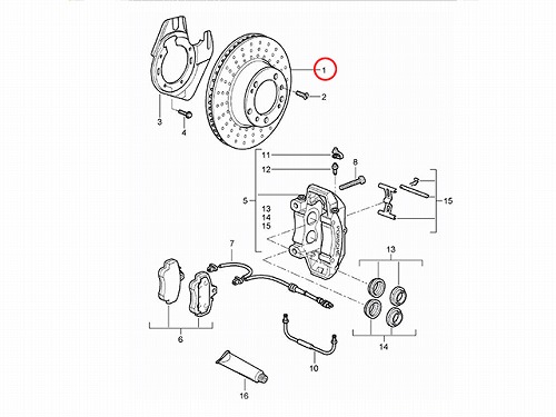 ブレーキローター(ディスクローター) フロント Porsche(ポルシェ) [99735140101]