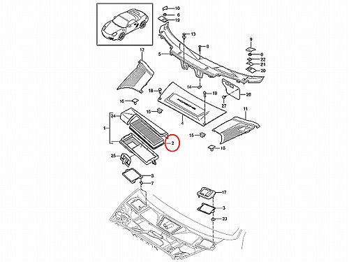 エアコンフィルター(チャコール) Porsche(ポルシェ) [99757121901]