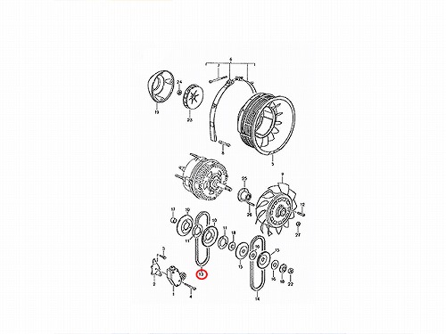 ファンベルト(Vベルト) Porsche(ポルシェ) [99919234350]