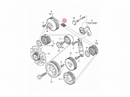 ファンベルト(Vベルト) Porsche(ポルシェ) [99919238050]