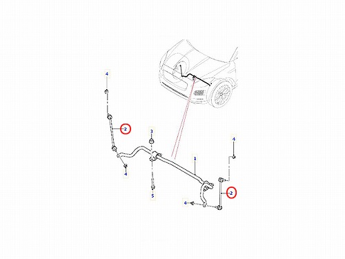 スタビリンクロッド フロント 左右共通 LAND ROVER(ランドローバー) [LR024474]